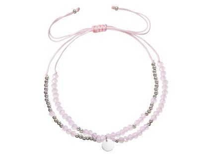 32438 textilni naramek ruzove koralky 13038 3 pink