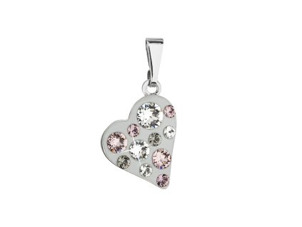 20795 privesek bizuterie se swarovski krystaly sede srdce 54027 3 vintage rose