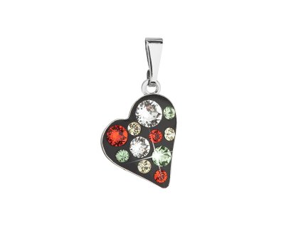 20768 privesek bizuterie se swarovski krystaly cervene srdce 54027 3 jet spring