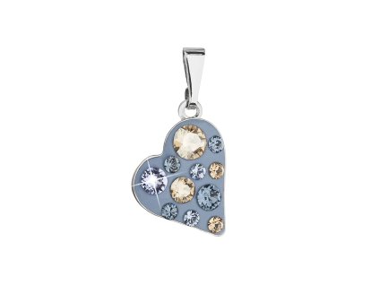 20783 privesek bizuterie se swarovski krystaly modre srdce 54027 3 denim