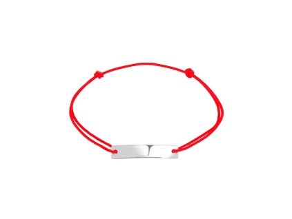 32966 textilni naramek cerveny se stribrnou ozdobou 13055 3 red