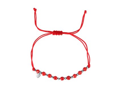 33053 textilni naramek cerveny s koralky z coralu 13059 3 coral