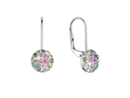 33101 stribrne nausnice visaci s krystaly swarovski zelene male 31321 3 sakura