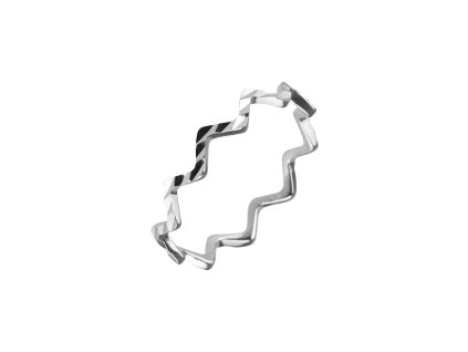 Stříbrný prsten zubatý s ozdobným prolisováním 65008 (Velikost 52 (ø16,6 mm))