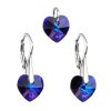 16442 sada sperku s krystaly swarovski nausnice a privesek modra srdce 39003 5 heliotrope