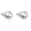 16556 2 stribrne nausnice pecka s perlou swarovski bile kulate 31142 1