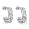 16961 3 stribrne nausnice kruhy s krystaly swarovski bily pulkruh 31119 1