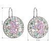 17240 3 stribrne nausnice visaci s krystaly swarovski mix barev kulate 31161 3 sakura