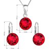 17390 2 sada sperku s krystaly swarovski nausnice retizek a privesek cervene kulate 39140 3