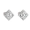 17681 stribrne nausnice pecka s krystaly swarovski bily kosoctverec 31169 1