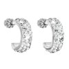 17924 stribrne nausnice kruhy s krystaly swarovski bile pulkruh 31118 1 krystal