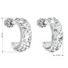 17924 2 stribrne nausnice kruhy s krystaly swarovski bile pulkruh 31118 1 krystal