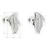 23252 2 stribrne nausnice pecka se zirkonem v bile barve 11134 1