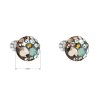 25892 3 stribrne nausnice pecka s krystaly swarovski mix barev kulate 31336 4 chameleon