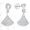 25166 2 stribrne nausnice visaci se zirkonem v bile barve 11278 1