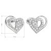 23204 2 stribrne nausnice pecka se zirkonem bile srdce 11115 1