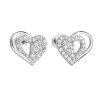23204 stribrne nausnice pecka se zirkonem bile srdce 11115 1
