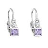 21911 stribrne detske nausnice visaci se zirkonem fialova kosticka 11172 3