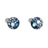 24542 stribrne nausnice pecka s krystaly swarovski modre kulate 31336 3 blue style