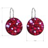 25772 3 stribrne nausnice visaci s krystaly swarovski cervene kulate 31176 3 cherry