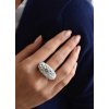 Stříbrný prsten s krystaly Swarovski bílý 35028.1 (Velikost 54 (ø17,2 mm))