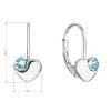 26636 2 stribrne visaci nausnice se swarovski krystaly srdicka 31299 3 modre