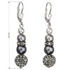 27461 2 stribrne nausnice visaci se syntetickymi perlami a preciosa krystaly sede kulate 31149 3
