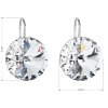 27623 2 stribrne nausnice visaci s krystaly preciosa bile kulate 31153 1