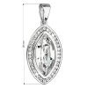 19418 1 stribrny privesek s krystaly swarovski bily oval 34199 1