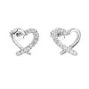 23111 stribrne nausnice pecka se zirkonem bile srdce 11079 1
