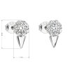 23159 2 stribrne nausnice pecka se zirkonem bila kyticka 11097 1