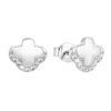 25139 stribrne nausnice pecka se zirkonem bily krizek 11125 1