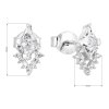 25142 2 stribrne nausnice pecka se zirkonem v bile barve 11140 1