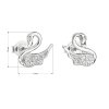 21722 2 stribrne nausnice pecka se zirkonem bila labut 11013 1