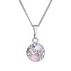 29486 stribrny nahrdelnik se swarovski krystaly kulaty ruzovy 32086 3 magic rose