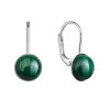 29588 stribrne visaci nausnice s pravymi mineralnimi kameny kulate 11481 3 malachit
