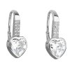 22043 stribrne nausnice visaci se zirkonem bile srdce 11169 1