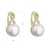 29399 3 pozlacene nausnice visaci s bilou ricni perlou a zirkony 21048 1