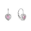 29879 stribrne nausnice detske srdicka se zirkony 11473 3 rose