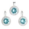 16712 sada sperku s krystaly swarovski nausnice a privesek modre kulate 39107 3 turquoise