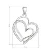 31133 1 stribrny privesek dve srdicka se zirkony v bile barve 14018 1