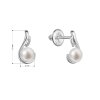 31595 2 zlate 14 karatove nausnice pecky bile zlato s bilou ricni perlou 81p00044
