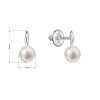 31604 2 zlate 14 karatove nausnice pecky bile zlato s bilou ricni perlou 81p00049