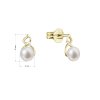 31811 5 zlate 14 karatove nausnice s ricni perlou a brilianty 91pb00042