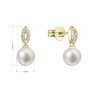 31817 2 zlate 14 karatove nausnice s ricni perlou a brilianty 91pb00045