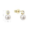 31823 2 zlate 14 karatove nausnice s ricni perlou a brilianty 91pb00050
