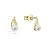 31838 2 zlate 14 karatove nausnice s ricni perlou a brilianty 91pb00056