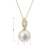 31868 1 zlaty 14 karatovy nahrdelnik s bilou ricni perlou a brilianty 92pb00040
