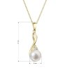 31886 1 zlaty 14 karatovy nahrdelnik s bilou ricni perlou a brilianty 92pb00050