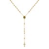 Zlatý 14 karátový náhrdelník růženec s křížem a medailonkem s Pannou Marií RŽ10 zlatý